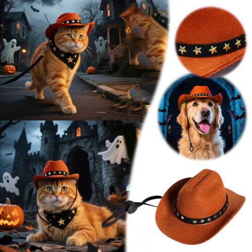 Jeans-Katzenhut mit Sternenmuster – Polyester, 3 Größen 1