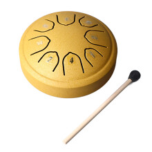 4.5 Inch 8 Tone C Key Tongue Drum Mini, Gold