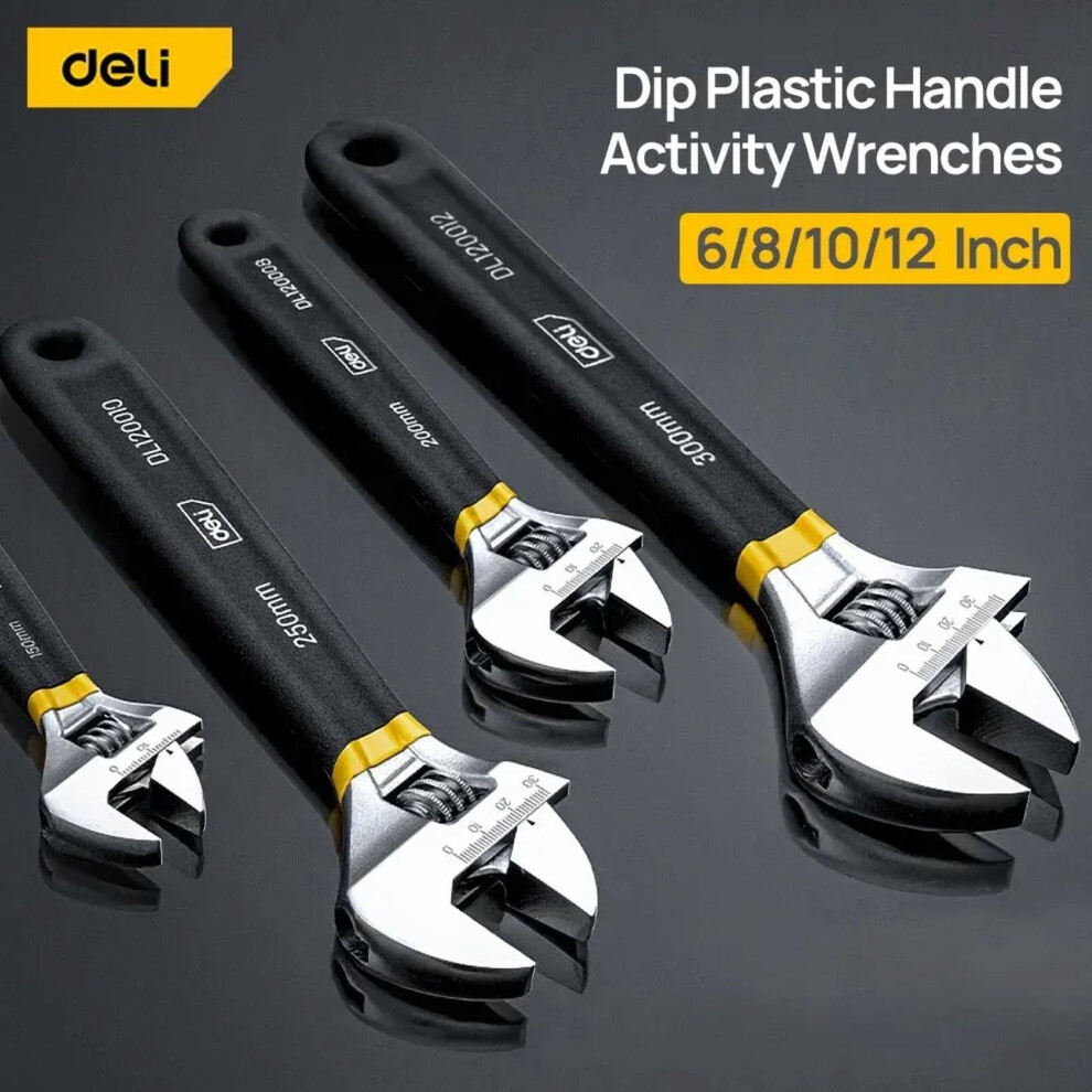 Adjustable Wrench Car Bicycle Wrenchs Dip Plastic Carbon Steel Universal Spanner Mechanical Workshop Hand Repair Tools 9128909348663