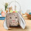 Easter Bunny Basket Tote Bag Canvas Plaid Handle 23x24 cm 5