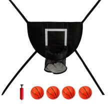 Trampoline Basketball Attachment – Soft Hoop Set for Kids, Compatible with Trampolines, 49x36cm