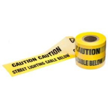 Underground Warning Tape Street Lighting 150mm x 365m Yellow PE Film Detectable Utility Marking Tape Excavation Safety Contractor