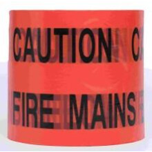 Underground Warning Tape Fire Mains 150mm x 365m Red PE Film Detectable Utility Marking Tape Excavation Safety Contractor