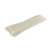 Cable Ties 4.8mm x 250mm Pack of 50 White Nylon Plastic Zip Ties Self Locking Cable Management Ties Multi Purpose Fasteners