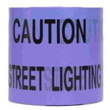 Underground Warning Tape Street Lighting 150mm x 365m Purple PE Film Detectable Utility Marking Tape Excavation Safety Contractor