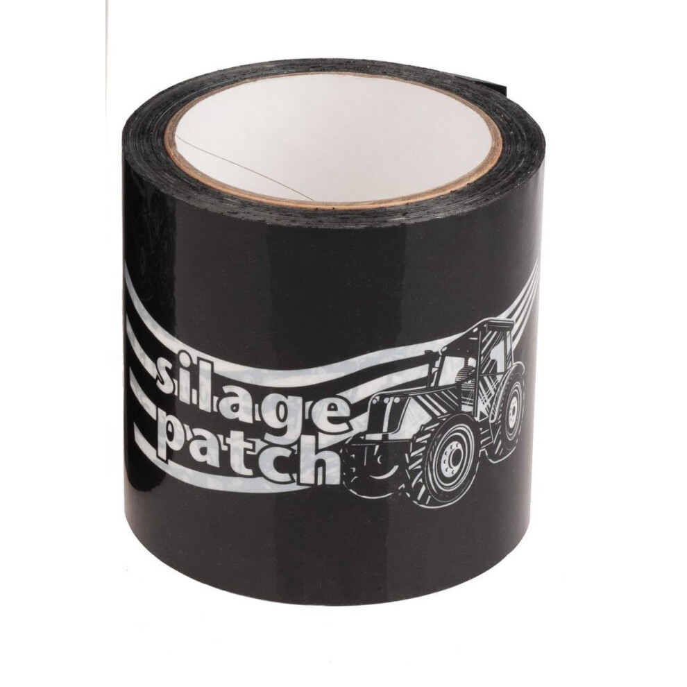 Bruce Douglas Marketing Limited Black Silage Patches 100Mm X 33M Polythene Pe Film Roll Of 220 Patches High Grab Adhesion Agricultural Repair Tape