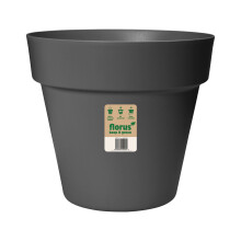 Elho Paris Plant Pot 35cm Diameter Weather-Resistant Plastic Flowerpot Anthracite Large Indoor Outdoor