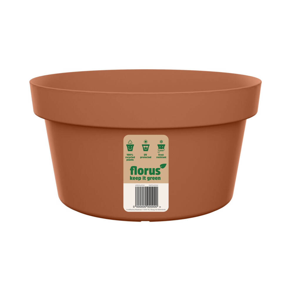 Elho Group Elho Paris Plant Bowl 35Cm Diameter Weather-Resistant Plastic Shallow Planter Terra Indoor Outdoor Use - Image 3
