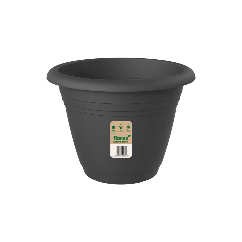 Elho Mediterran Campana Plant Pot 30cm Weather-Resistant Plastic Anthracite - Image 2