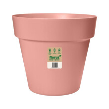 Elho Paris Large Plant Pot 40cm Diameter Weather-Resistant Plastic Flowerpot Soft Pink Indoor Outdoor