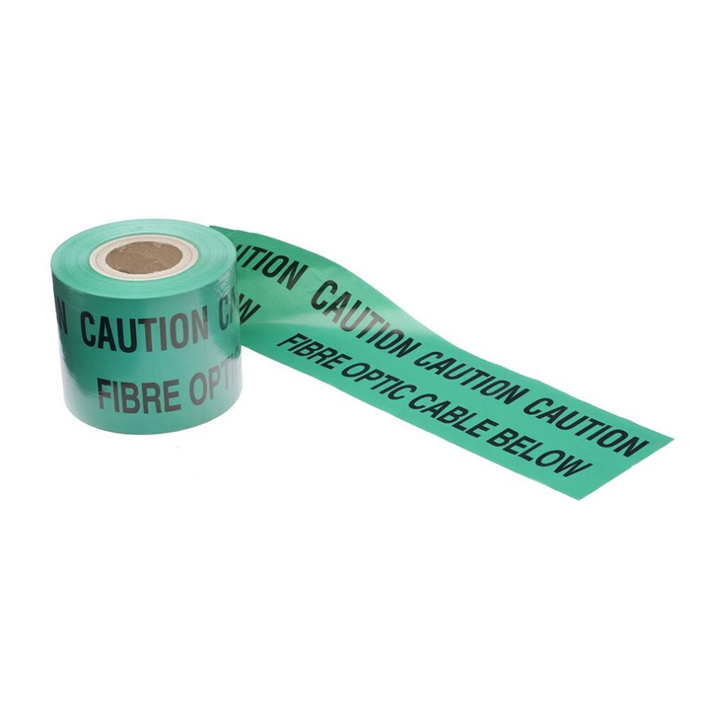 Underground Warning Tape Fibre Optic 150Mm X 365M Green Pe Film Detectable Utility Marking Tape Excavation Safety Contractor 5027785815662