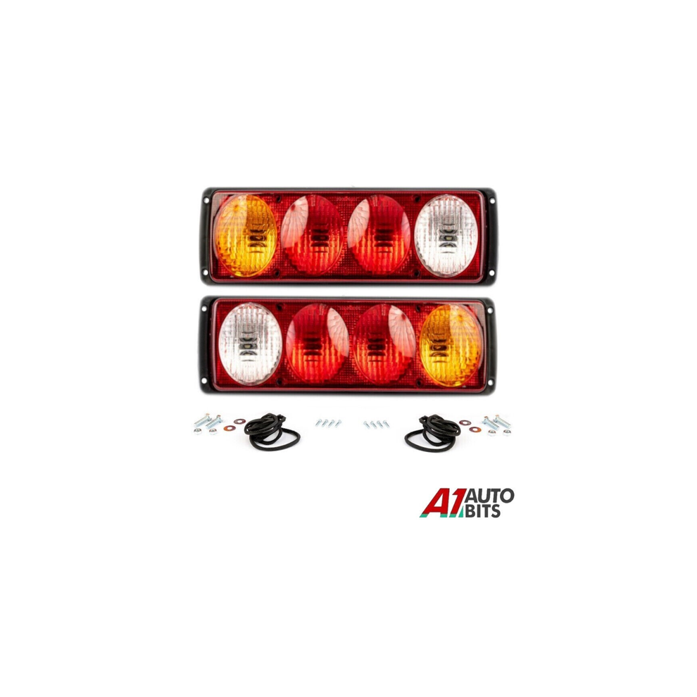 Pair Recovery Rear Truck Trailer Tail Lights Caravan Bulbs Operating Lamps Lorry 00000077255235