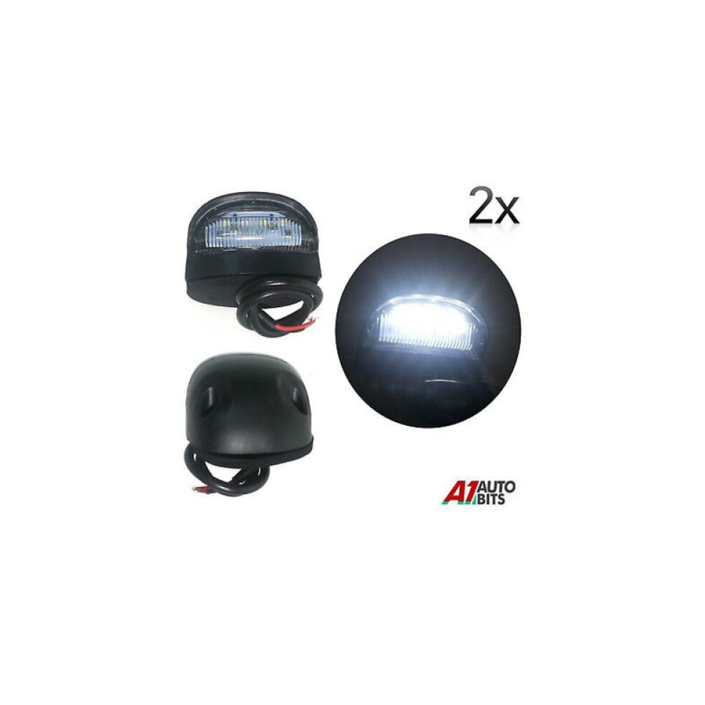 2 Pcs 4 Led License Number Plate Lights Lamps For Lorry Van Trailer Camper 12V 73594666