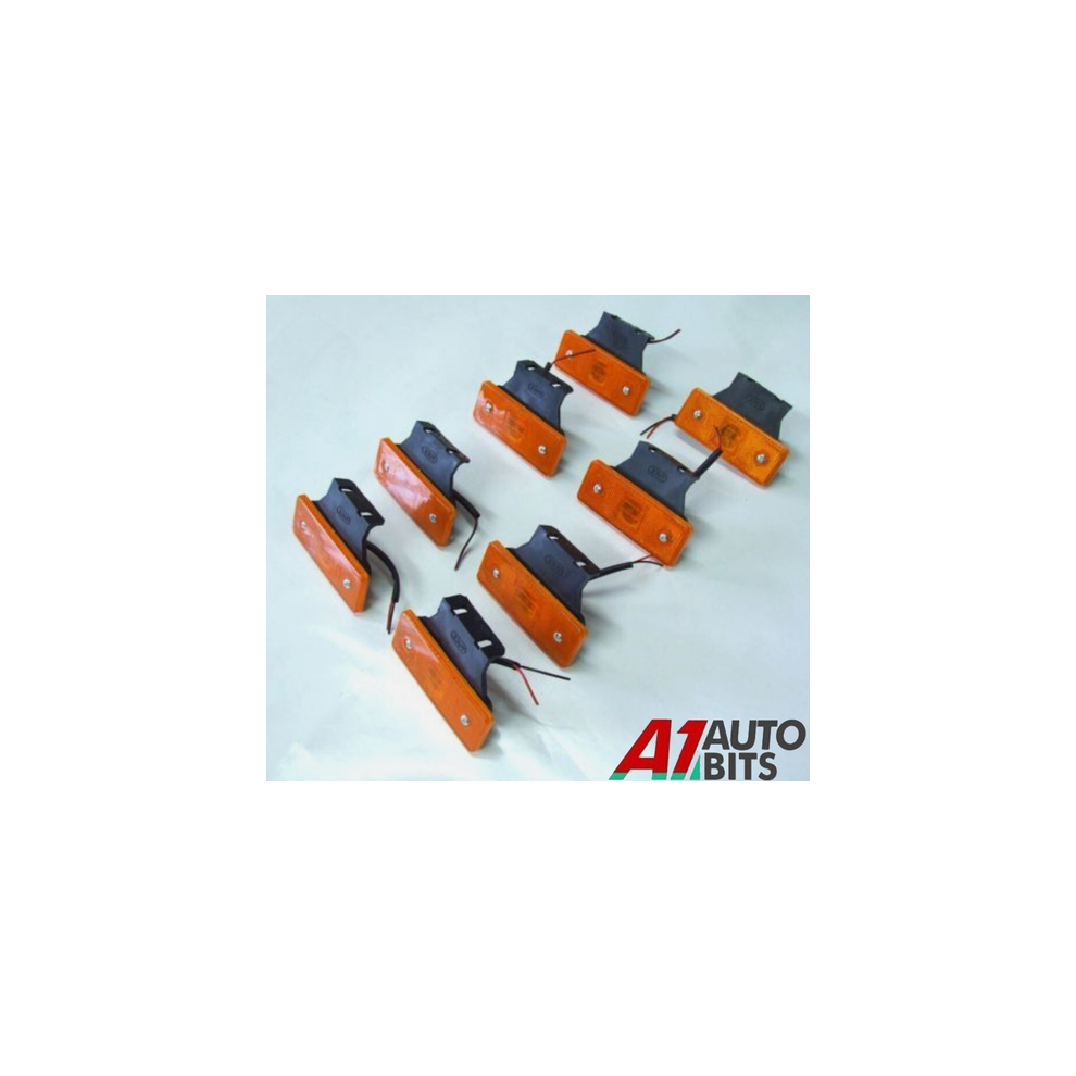 8 Pcs Led Side Marker 12V Indicator Lamp Trailer Truck Lorry Amber/Orange/Light 46534866