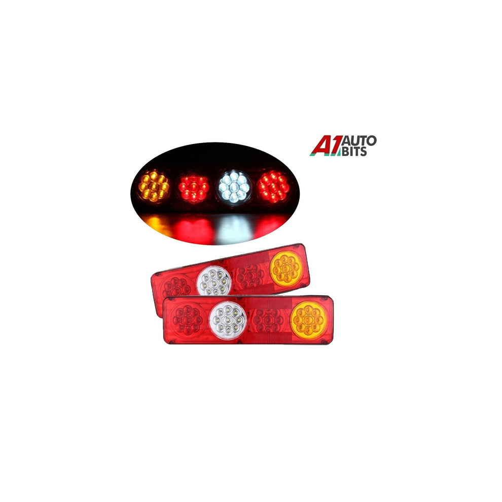2X Led 6 Function Universal Rear Tail Trailer Caravan Lights Lamps Truck Lorry 00000092124646