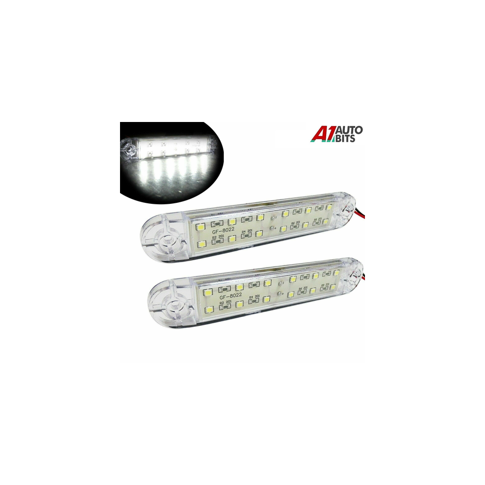 2X 5" 12V Led Side Marker Indicators Lights Truck Trailer Bus White 43869862