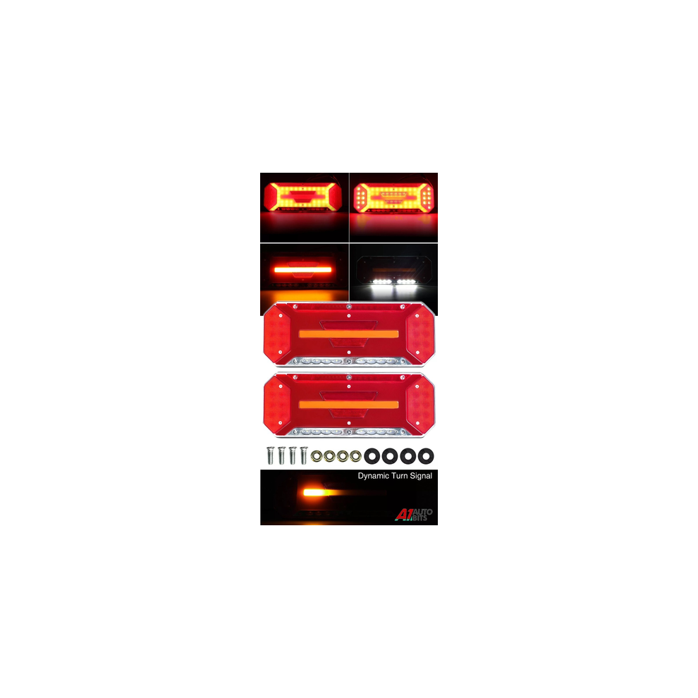 2X Led Rear Tail Lights Reverse Dynamic Turn Indicator 12V 24V Trailer Truck L+R 32311952