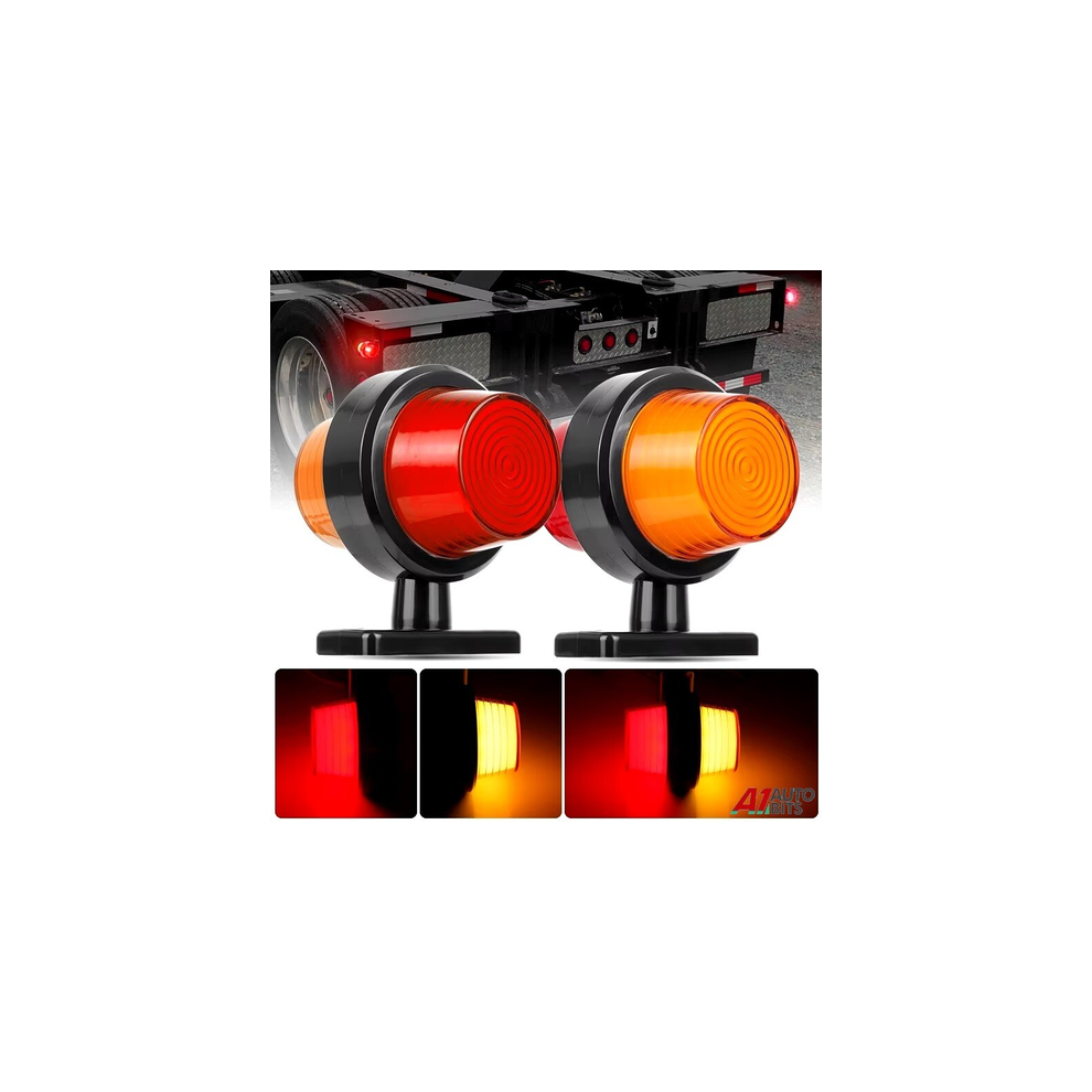 2X Recovery Side Marker Outline Led Lights Trailer Truck Lorry 12-24V Red/Orange 74346110
