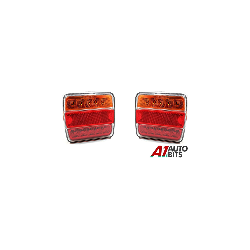 Pair 12V Led Rear Tail Lights Lamp 5 Function Trailer Caravan Truck Lorry 14 Led 00000014307362
