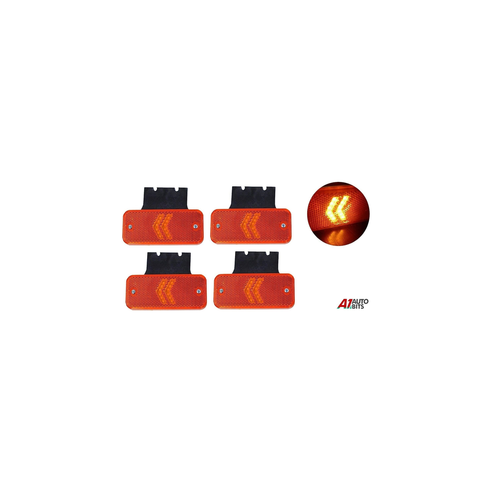 4X 12V 24V Led Side Marker Lights Indicator Trailer Truck Lorry Amber/Orange 47710726