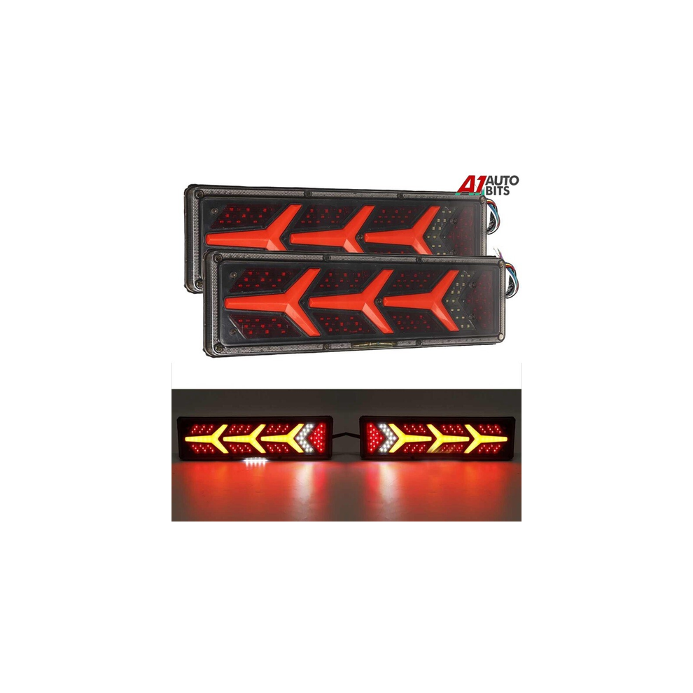 2X Led Rear Tail Lights Reverse Dynamic Turn Indicator 24V Trailer Truck L+R 93617796