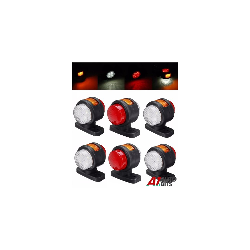 6X Led Front Rear Side Marker Indicator Lights For Truck Lorry Trailer 12V 24V 80908456