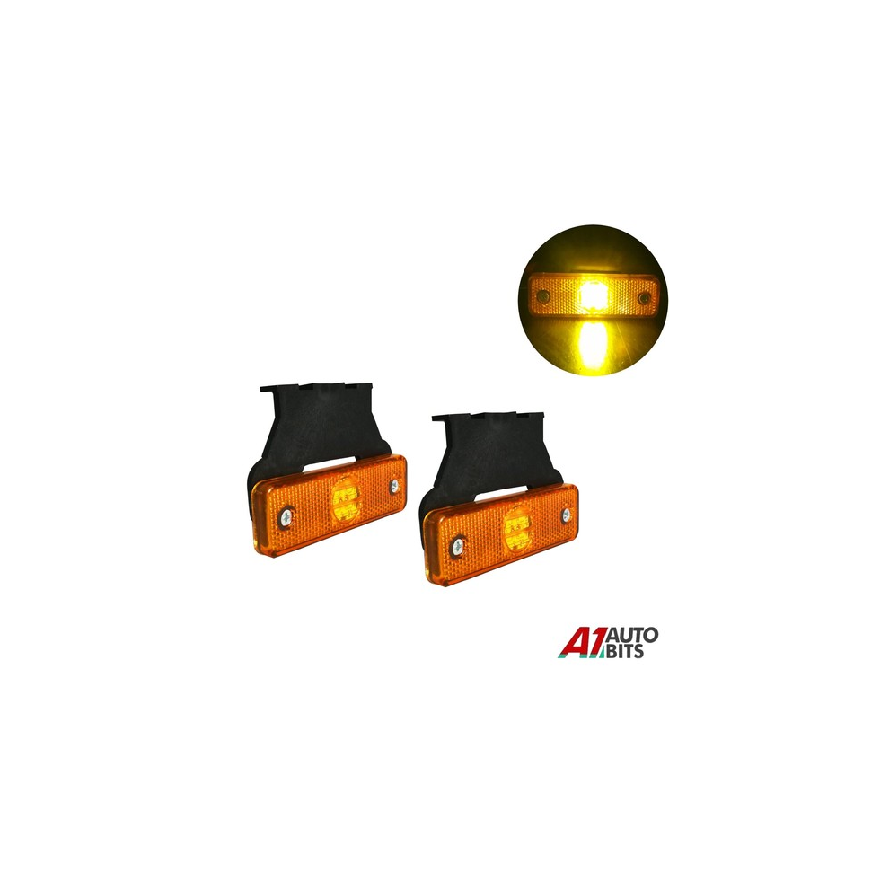 2X Led Side Marker Lights Indicator Lamps Truck Lorry Lgv Hgv Bus 12V Amber 00000097126089