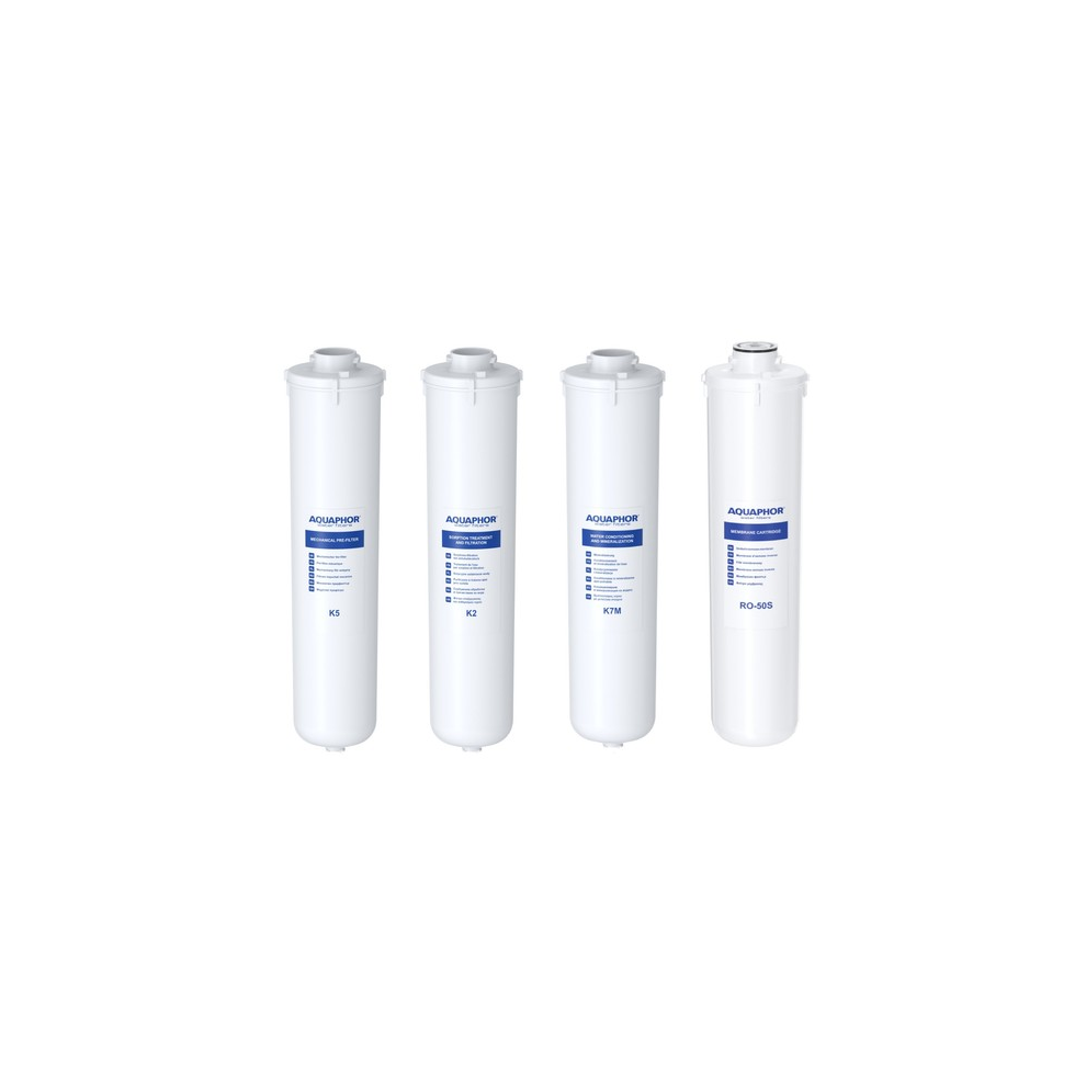 Aquaphor 4 Replacement Cartridges For Dwm-101S. K2, K5, K7m, Upper 50S Membrane