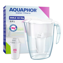 Water Filter Jug AQUAPHOR Smile Fridge Includes 1x A5 MG Filter Cartridge white