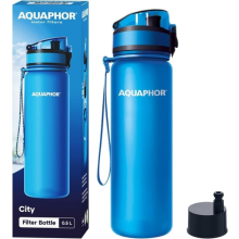 AQUAPHOR City Bottle 500ml in Blue - Travel Water Filter with Activated Carbon