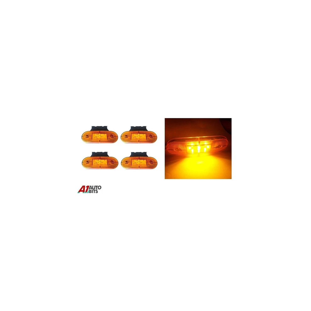 4X 12V Led Side Marker Lights Indicator Trailer Truck Lorry Van Bus Amber/Orange 00000066563877
