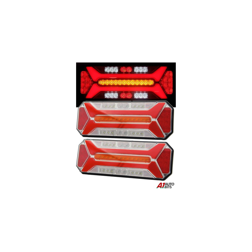 2X Led Neon Rear Dynamic Indicator Tail Lights Truck Trailer 5 Functions 12V 24V 45285042