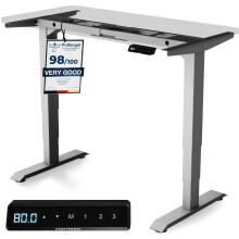 (Grey) Electric standing desk frame HomePro - Height adjustable - Double engine - Smart control