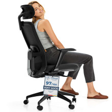 (Black) Office chair Desktronic SitOne - 4D armrests - 6 adjustment points - BIFMA certificate