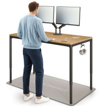 (160x80cm, Black/Oak) Standing desk Desktronic HomeMax - 160x80cm - Four engines - Magnetic cable channel