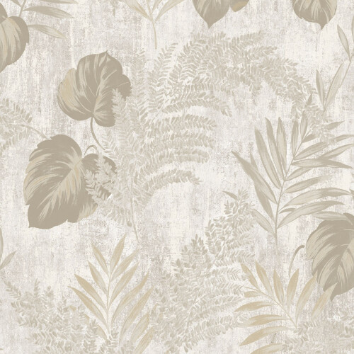 Muriva Phelan Leaf Vinyl Wallpaper Muriva