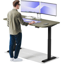 (160x80cm, Black/Green) Standing desk Desktronic HomeOne - 160x80cm - Height adjustable - Electric - Double engine - Smart control