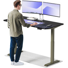 (160x80cm, Green/Black) Standing desk Desktronic HomeOne - 160x80cm - Height adjustable - Electric - Double engine - Smart control