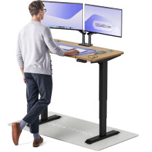 (120x60cm, Oak/Black) Standing desk Desktronic HomePro - 120x60cm - Height adjustable - Electric - Double engine - Smart control