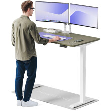(140x70cm, White/Green) Standing desk Desktronic HomeOne - 140x70cm - Height adjustable - Electric - Double engine - Smart control