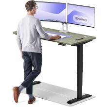 (140x70cm, Black/Green) Standing desk Desktronic HomePro - 140x70cm - Height adjustable - Electric - Double engine - Smart control