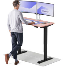 (120x60cm, Black/Pink) Standing desk Desktronic HomePro - 120x60cm - Height adjustable - Electric - Double engine - Smart control