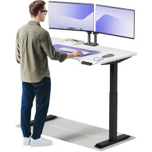 (140x70cm, Black/White) Standing desk Desktronic HomeOne - 140x70cm - Height adjustable - Electric - Double engine - Smart control