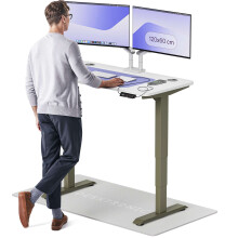 (120x60cm, Green/White) Standing desk Desktronic HomePro - 120x60cm - Height adjustable - Electric - Double engine - Smart control
