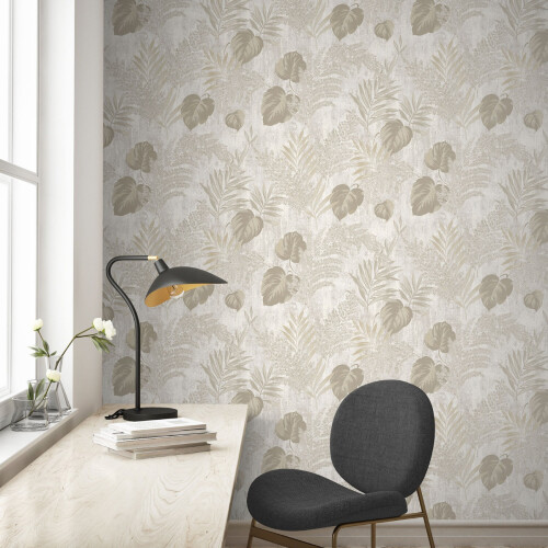 Muriva Phelan Leaf Vinyl Wallpaper Muriva 2