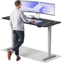 (180x80cm, Grey/Black) Standing desk Desktronic HomePro - 180x80cm - Height adjustable - Electric - Double engine - Smart control