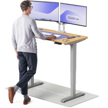 (120x60cm, Grey/Oak) Standing desk Desktronic HomePro - 120x60cm - Height adjustable - Electric - Double engine - Smart control