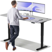 (200x80cm, Black/Grey) Standing desk Desktronic HomePro - 200x80cm - Height adjustable - Electric - Double engine - Smart control