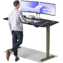(160x80cm, Green/Black) Standing desk Desktronic HomePro - 160x80cm - Height adjustable - Electric - Double engine - Smart control
