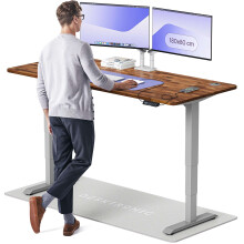 (180x80cm, Walnut/Grey) Standing desk Desktronic HomePro - 180x80cm - Height adjustable - Electric - Double engine - Smart control